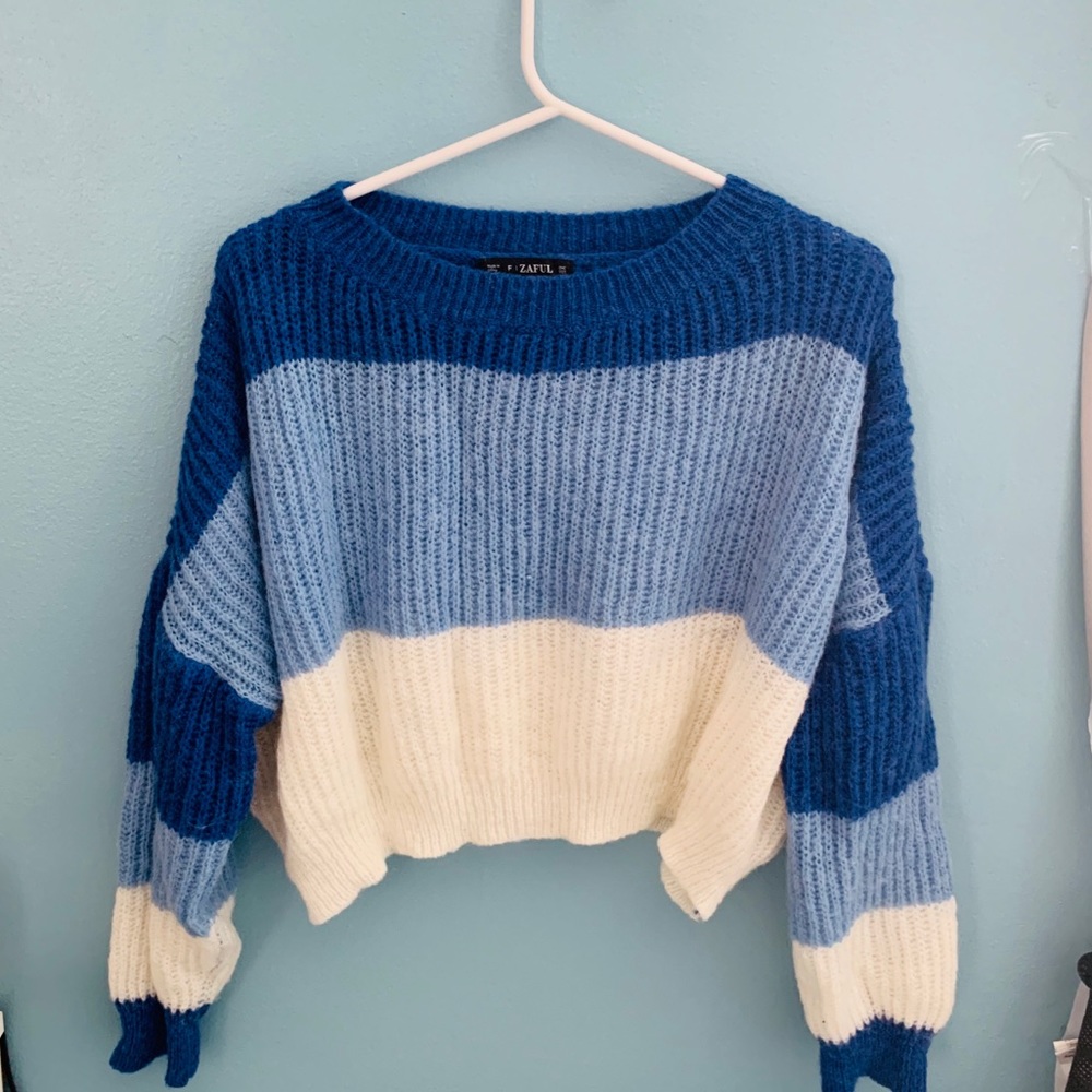 Blue winter sweater